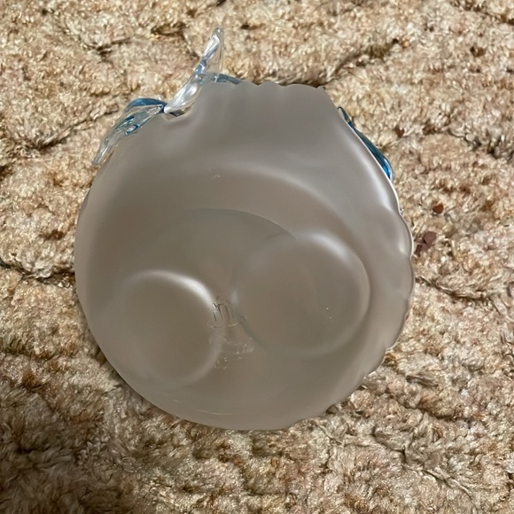 Blue Dolphin Frosted Glass double tea light candle holder - Picture 5 of 6